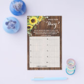 Wo waren sie Sonnenblumen Brautparty Game Card? Flyer (Einzeln)