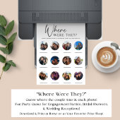 Wo waren sie Verlobung Hochzeitsspiel 12 Bilder Einladung