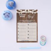 Wo waren sie Western der Brautparty-Spielkarte? Flyer (Einzeln)