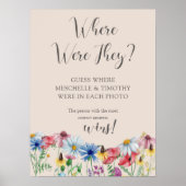 Wo waren sie Wildblume Charm Brautparty Poster (Vorne)