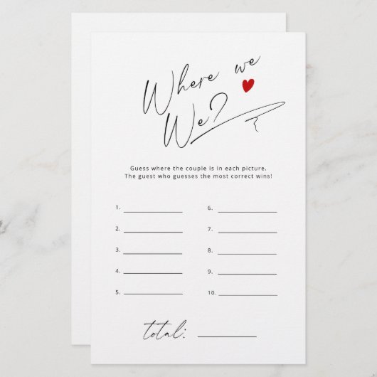 Wo waren wir bei Simple Script Brautparty? (Vorne/Hinten)