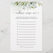 Wo waren wir Brautparty (Vorderseite)