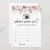Wo waren wir Brautparty-Spielkarte? Einladung (Vorne/Hinten)