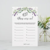 Wo waren wir Bridal Game Eukalyptus Lavender Briefpapier (Stehend Vorderseite)