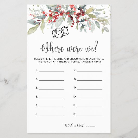 Wo waren wir Bridal Game Winter Berries Folies Flyer (Vorne)