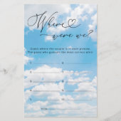 Wo waren wir das 9-Brautparty-Spiel? (Vorderseite)