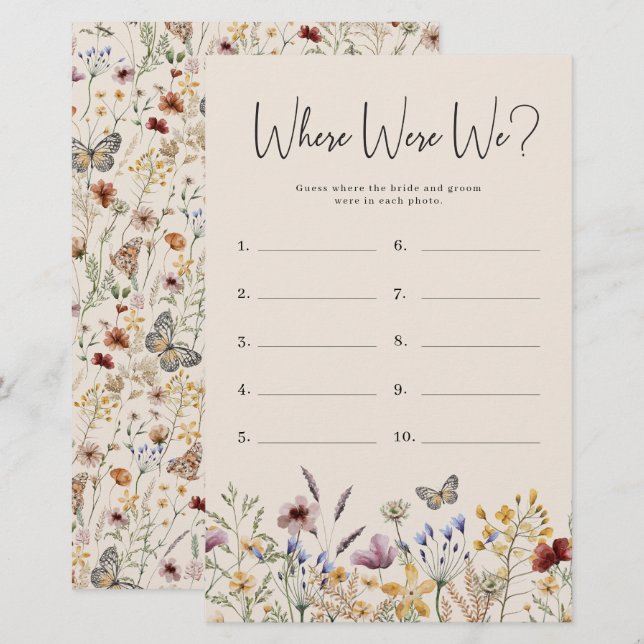 Wo waren wir in Bridal? (Vorne/Hinten)
