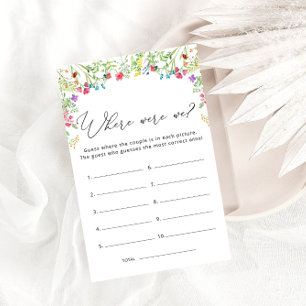 Wo waren wir Wildblume Brautparty Game