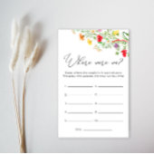 Wo waren wir Wildblume Brautparty Game