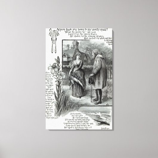 Wo warst du auf meinem hübschen Dienstmädchen? Leinwanddruck (Vorderseite)