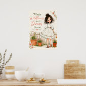 Wo Wildblumen und Träume wachsen Poster (Küche)