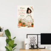 Wo Wildblumen und Träume wachsen Poster (Heimbüro)