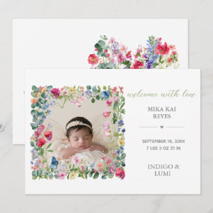 Wo Wildblumen wachsen Aquarell-Wildblumen Einladung