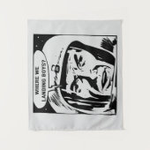 Wo wir Jungen landen? Wandteppich (Vorderseite)