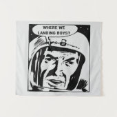 Wo wir Jungen landen? Wandteppich (Vorderseite (Horizontal))