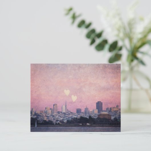 Wo wir unsere Herzen San Francisco Postcard Links Postkarte (Stehend Vorderseite)