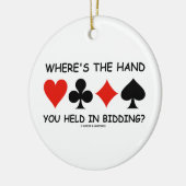 Wo wird die Hand Sie beim Bieten gehalten? Brücke Keramikornament (Links)