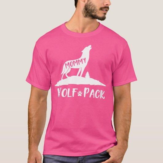 Wo Wolf Pack Matching Family Mommy Wolf Wolves T-Shirt (Vorderseite)