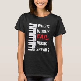 Wo Worte Versagend Musik sprechen Weltfrieden in d T-Shirt