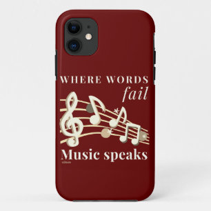 WO WORTE VERSAGT MUSIKSPRECHEN inspirierend Gesche Case-Mate iPhone Hülle