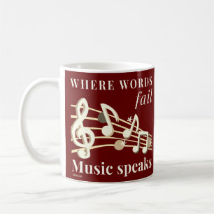 WO WORTE VERSAGT MUSIKSPRECHEN inspirierend Gesche Kaffeetasse