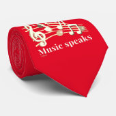 WO WORTE VERSAGT MUSIKSPRECHEN inspirierend Gesche Krawatte (Gerollt)