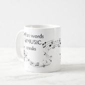 Wo Wörter Musik Versagt sprechen Inspiration Kaffeetasse (Vorderseite Links)