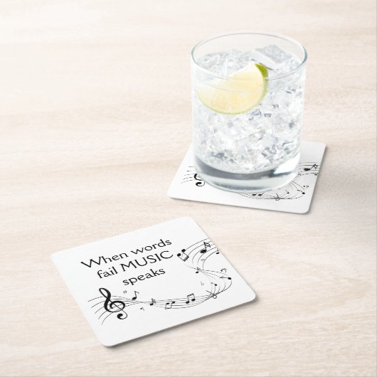 Wo Wörter Musik Versagt sprechen Inspiration Rechteckiger Pappuntersetzer (Vor Ort)