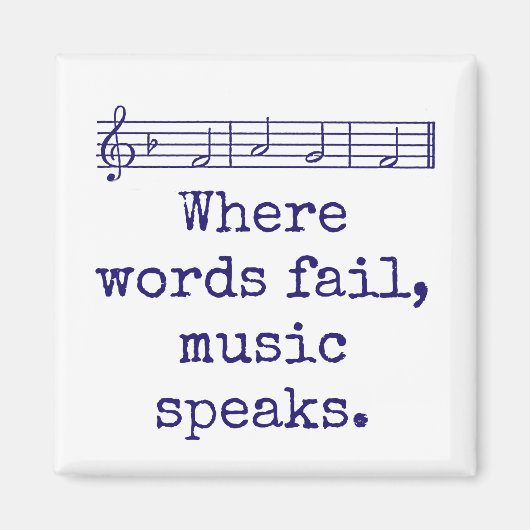 Wo Wörter Musik Versagte - Musikangebot Magnet (Vorne)