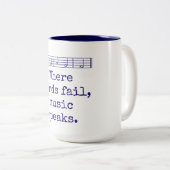Wo Wörter Musik Versagte - Musikangebot Zweifarbige Tasse (VorderseiteRechts)