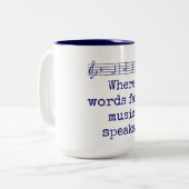 Wo Wörter Musik Versagte - Musikangebot Zweifarbige Tasse (Vorderseite Links)
