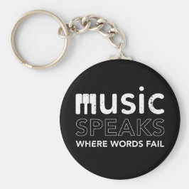 Wo Wörter Musik Versagte Zitate mit Klaviertasten Schlüsselanhänger