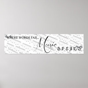 Wo Wörter versagen, spricht Musik Plakat