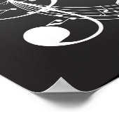 Wo Wörter Versagt MUSIK spricht inspirierendes Zit Poster (Ecke)