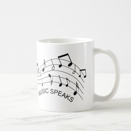 Wo Wörter Versagt sind, spricht Musik Kaffeetasse (Rechts)