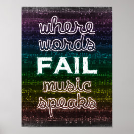 Wo Wörter Versagt werden, Musik spricht Poster