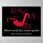 Wo Wörter versagt werden - Plakatdruck Poster (Vorne)