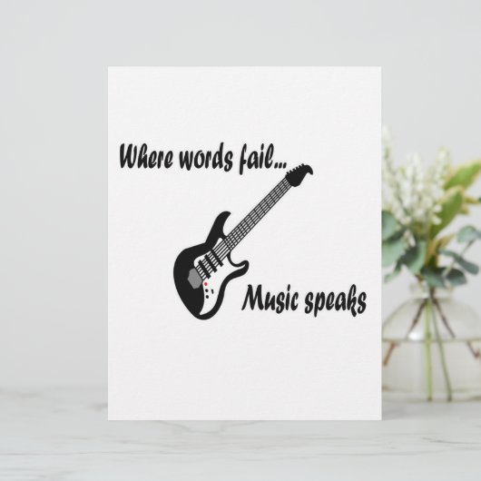 Wo Wörter Versagt werden, spricht Musik (Stehend Vorderseite)