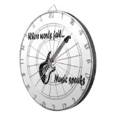 Wo Wörter Versagt werden, spricht Musik Dartscheibe (Vorderseite rechts)