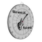 Wo Wörter Versagt werden, spricht Musik Dartscheibe (Vorderseite Links)