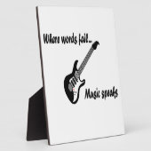 Wo Wörter Versagt werden, spricht Musik Fotoplatte (Seite)