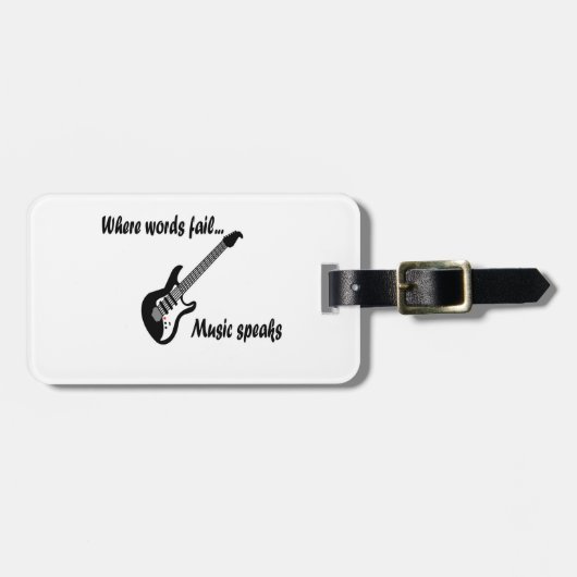 Wo Wörter Versagt werden, spricht Musik Gepäckanhänger (Vorderseite horizontal)