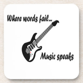 Wo Wörter Versagt werden, spricht Musik Getränkeuntersetzer