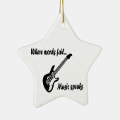 Wo Wörter Versagt werden, spricht Musik Keramik Ornament (Rechts)