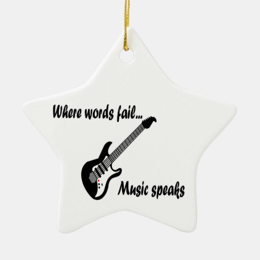 Wo Wörter Versagt werden, spricht Musik Keramik Ornament (Vorne)