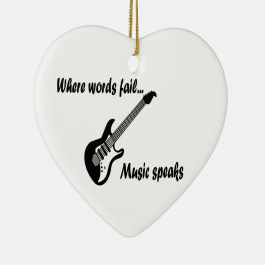 Wo Wörter Versagt werden, spricht Musik Keramik Ornament (Rechts)