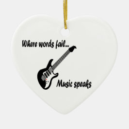 Wo Wörter Versagt werden, spricht Musik Keramik Ornament