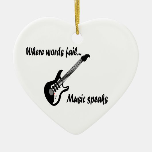 Wo Wörter Versagt werden, spricht Musik Keramik Ornament (Vorne)