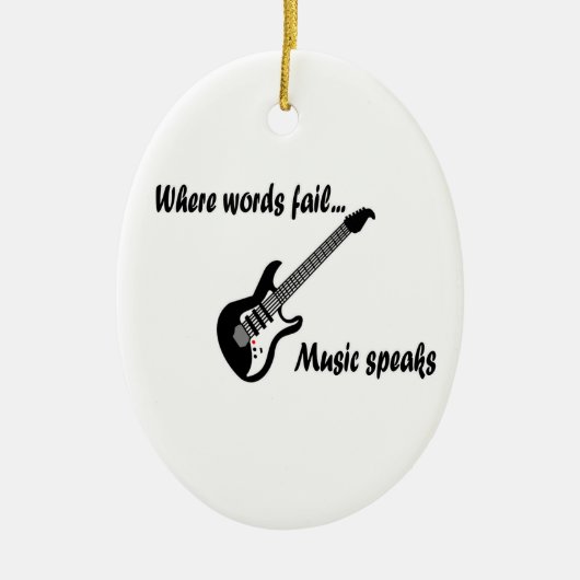 Wo Wörter Versagt werden, spricht Musik Keramik Ornament (Vorne)