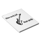 Wo Wörter Versagt werden, spricht Musik Notizblock (angewinkelt)